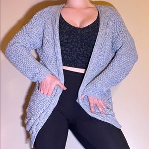 Grey long cardigan